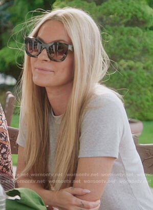 Leah's cats eye sunglasses and hat on The Real Housewives of New York City