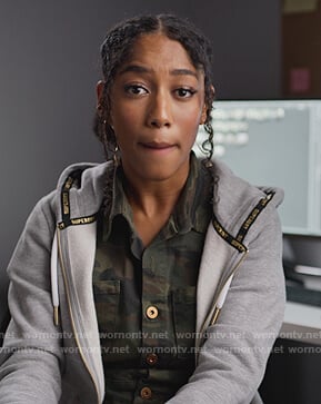 Drea's gray superdry hoodie on BlackAF