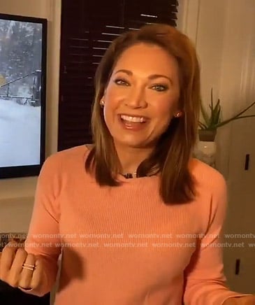 Ginger's pink sweater on Good Morning America