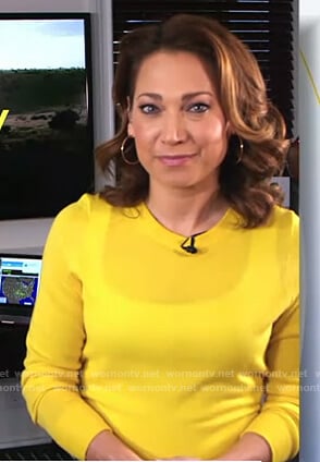Ginger's yellow sweater on Good Morning America
