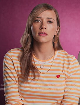 Joya's yellow stripe tee on BlackAF