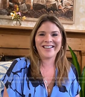 Jenna's blue floral wrap dress on Today