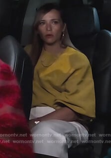 Joya's yellow oversized sweatshirt on BlackAF
