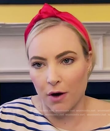 Meghan's red knotted headband on The View