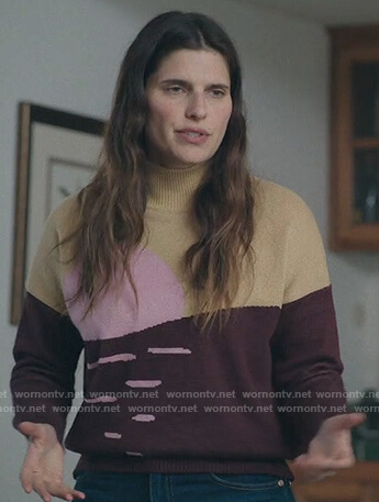 Rio's sunset sweater on Bless This Mess