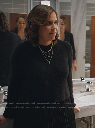 Sara's black two piece dress on All Rise