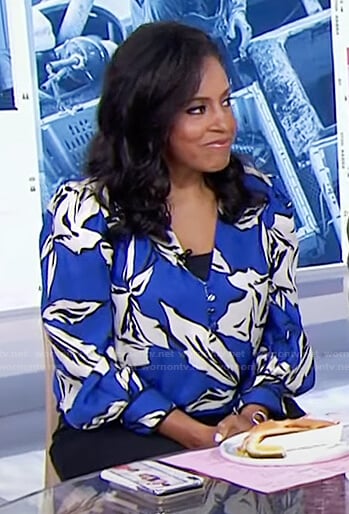 Sheinelle's blue floral top on Today
