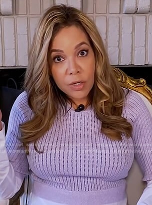 Sunny's lilac mixed media sweater on The View