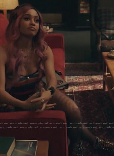 Toni's mixed plaid boots on Riverdale