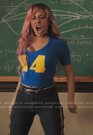 Toni's black buckle sides jeans on Riverdale