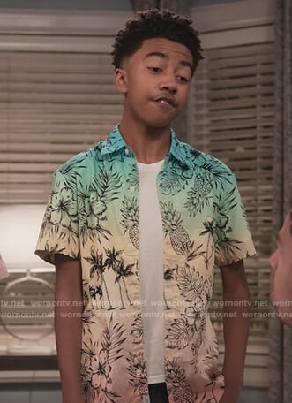 Jack's tropical print shirt on Black-ish