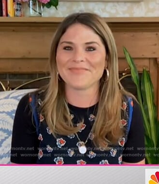 Jenna's black floral knit dress on Today