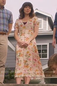 Judy's floral button down dress on Dead to Me