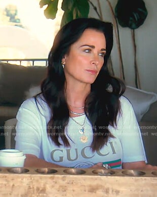Kyle's Gucci logo tee on The Real Housewives of Beverly Hills
