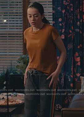 Annie's camo side stripe sweatpants on Sweet Magnolias