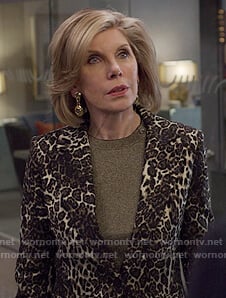 Diane's leopard print blazer on The Good Fight