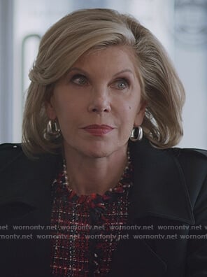 Diane's red tweed blazer on The Good Fight