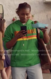 Issa's green Super Mall Hoodie on Insecure