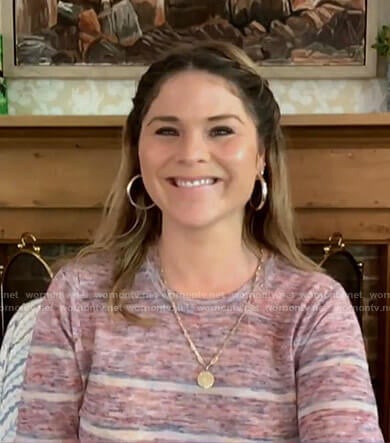 Jenna's pink striped sweater on Today
