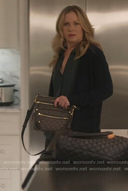 Jen's quilted cross body bag on Dead to Me