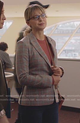 Kara's plaid blazer on Supergirl