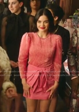 Katy's pink bow mini skirt on Katy Keene