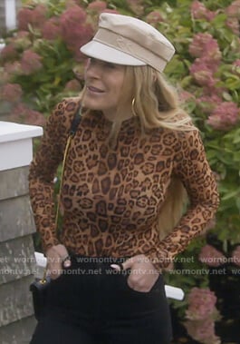Leah's leopard print bodysuit on The Real Housewives of New York City