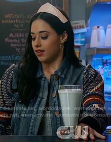 Liz's mixed media denim jacket on Roswell New Mexico