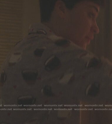 Lucca's coffee cup print pajamas on The Good Fight