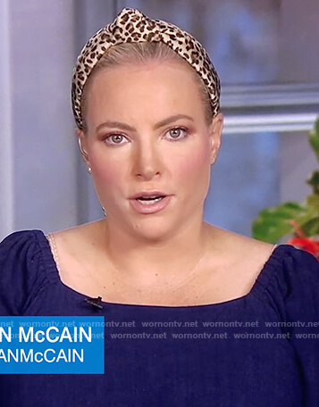 Meghan's leopard knotted headband on The View
