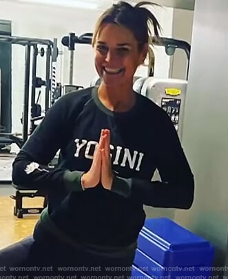 Savannah's green Yogini print sweatshirt on Today