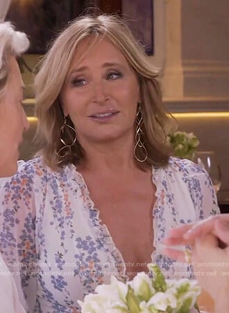 Sonja's white floral dress on The Real Housewives of New York City