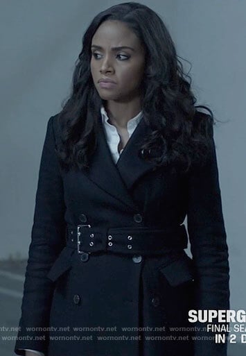 Sophie's black belted coat on Batwoman