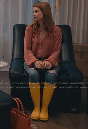 Maddie's yellow gumboots on Sweet Magnolias