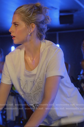 Astrid's white Paris tee on The Politician