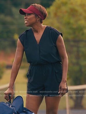 Helen's black romper on Sweet Magnolias
