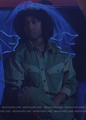 Mallory's green jumpsuit on Love Life