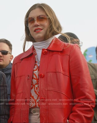 McAfee's floral blouse on The Politician