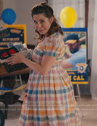 Mary's multi check shirtdress on Sweet Magnolias