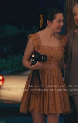 Annie's brown eyelet sleeveless dress on Sweet Magnolias