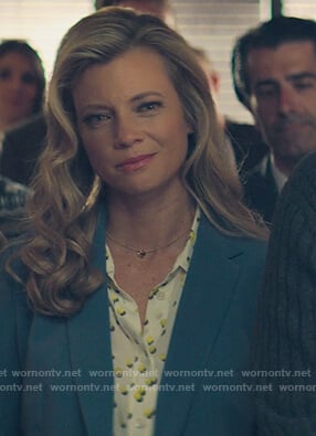 Barbara's white ball print blouse on Stargirl