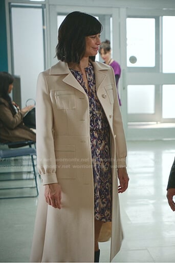Cassie's white belted coat on Good Witch