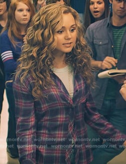Courtney's purple plaid shirt on Stargirl