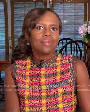 Deborah's tweed sleeveless dress on Good Morning America