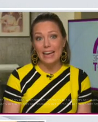 Dylan's yellow and black striped knit top on Today