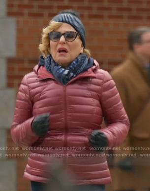 Hadassah's maroon puffer jacket on The Politician