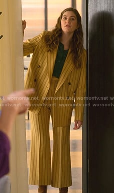 McAfee's yellow striped suit on The Politician