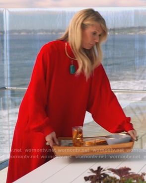 Georgina's red wide leg jumpsuit on The Politician