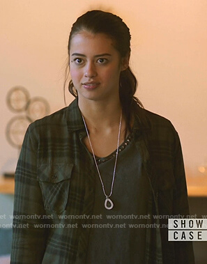 Rosa's green plaid shirt on Roswell New Mexico