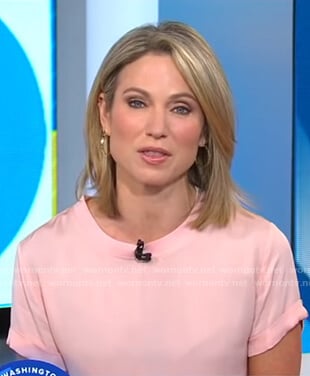 Amy's pink t-shirt on Good Morning America